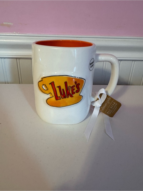 Rae Dunn Other - Rae Dunn Gilmore Girls Luke’s Coffee White and Orange Ceramic Coffee Mug